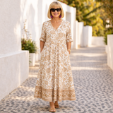 Ela | Rochie Elegantă cu Imprimeu Floral
