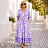 Ela | Rochie Elegantă cu Imprimeu Floral