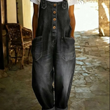 Laura - Salopetă din Denim, Stil Vintage