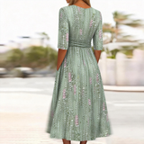 Celia | Rochie Midi Elegantă cu Decolteu în V